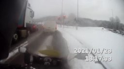 A Snowy Blood Bike Pickup